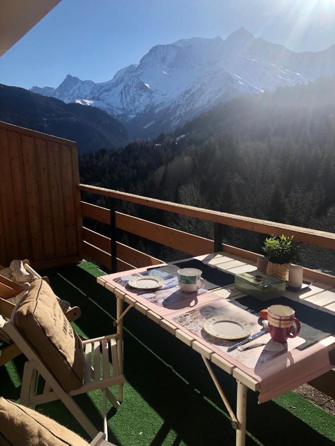 Studio Turquoise Quartier Grattague Vue Montblanc Saint-Gervais-les-Bains Eksteriør bilde