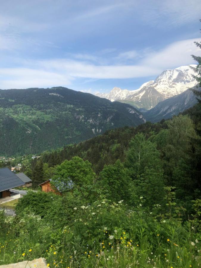 Studio Turquoise Quartier Grattague Vue Montblanc Saint-Gervais-les-Bains Eksteriør bilde
