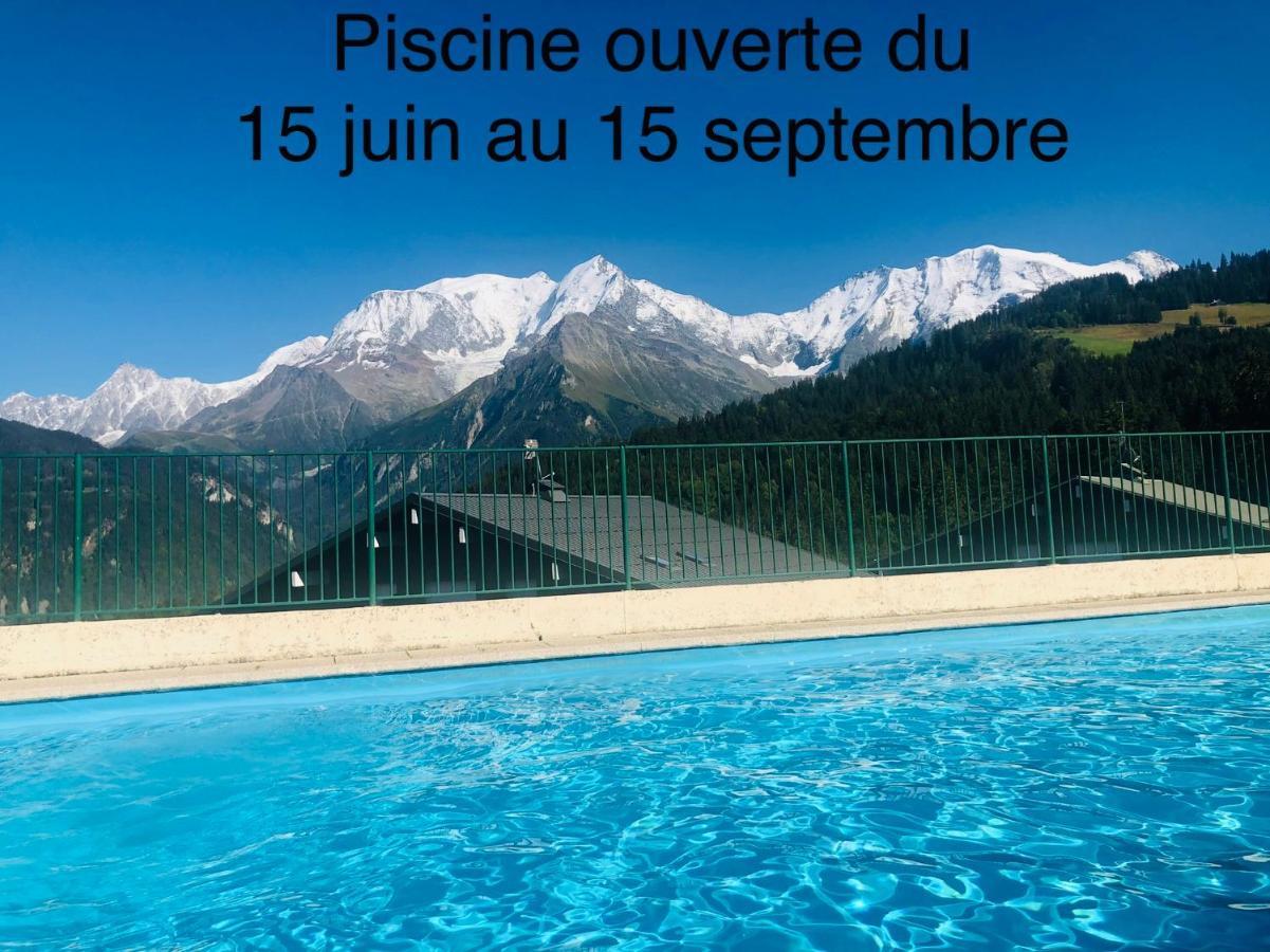 Studio Turquoise Quartier Grattague Vue Montblanc Saint-Gervais-les-Bains Eksteriør bilde